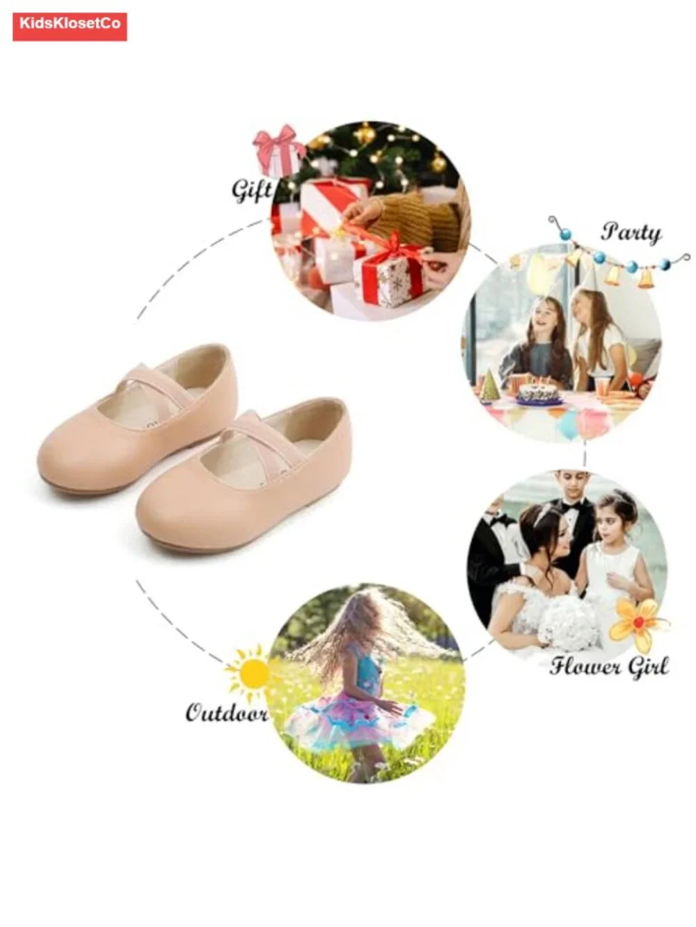 Toddler Girl Dress Shoes Ballet Mary Jane Flats Party School Wedding
